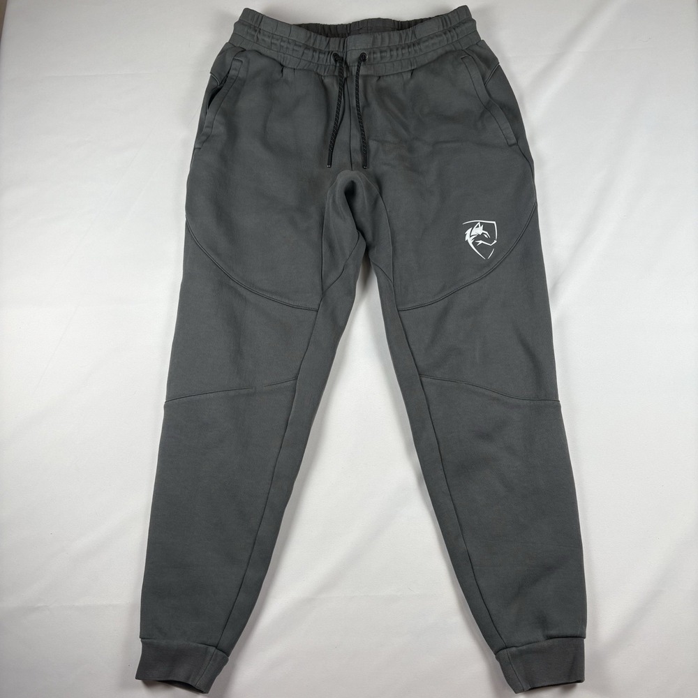 Alphalete Origin Jogger Pants Mens Large Gray Stretch Tapered Gym Sports